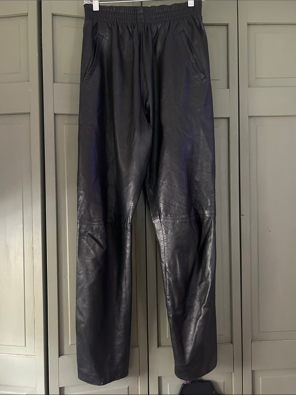 Women's designer Leather Trousers